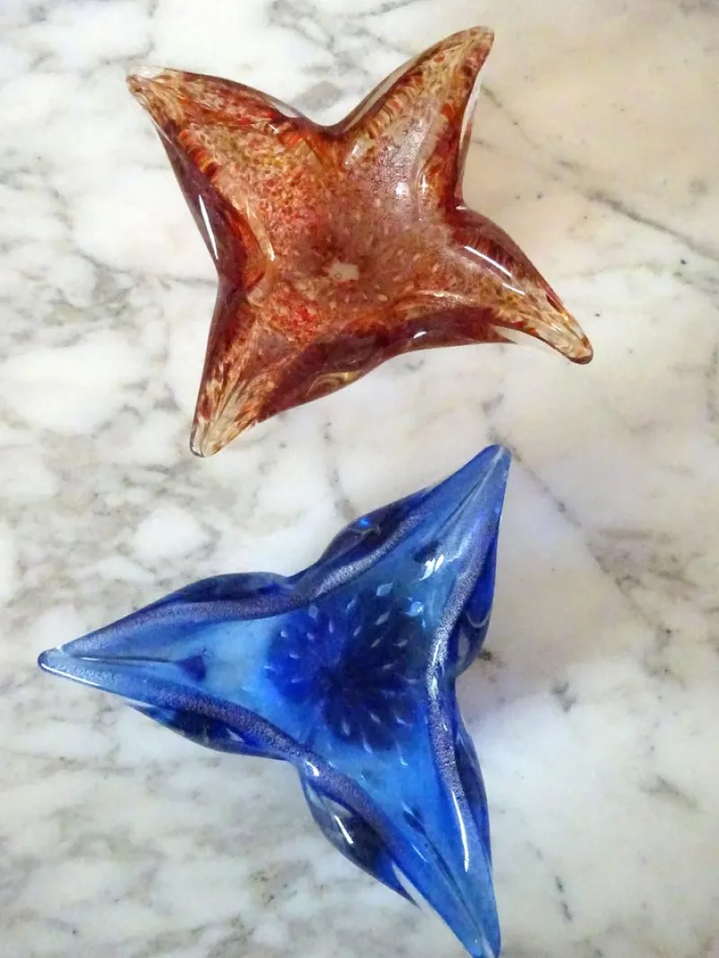 Pamono Murano Sixtyes Glass Pieces, 1960s, Set of 2> Bowls