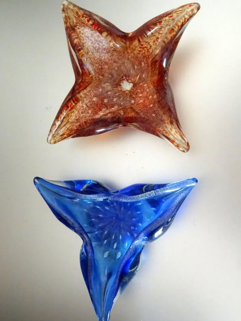 Pamono Murano Sixtyes Glass Pieces, 1960s, Set of 2> Bowls