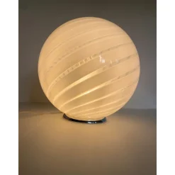 Sale Pamono Murano Spiral White Murano Glass Table Lamp by Simoeng