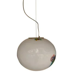 Pamono Murano Style Clear with Murrise Multicolors Pendant by Simoeng> Ceiling Lights