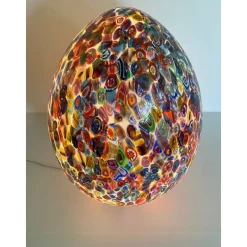 Pamono Murano Style Glass Egg Table Lamps by Simoeng, Set of 2><noscript><img width=