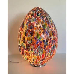 Pamono Murano Style Glass Egg Table Lamps by Simoeng, Set of 2><noscript><img width=