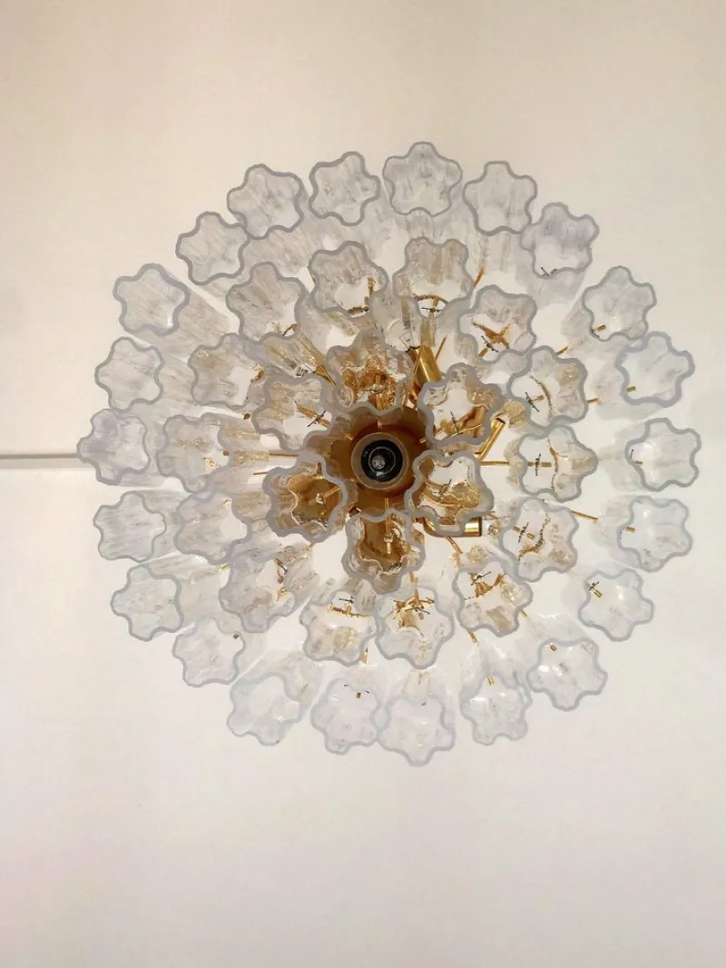 Discount Pamono Murano Style Glass Sputnik Chandelier Italian in Gold from Simoeng