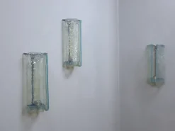 Discount Pamono Murano Wall Sconces from AV Mazzega, 1970s, Set of 3