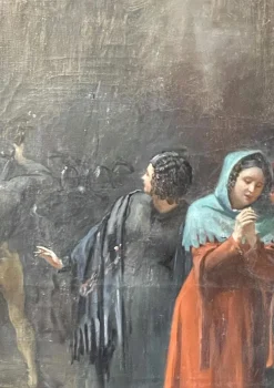 Pamono Murder of Filippo Strozzi, 19th Century, Oil on Canvas, Framed><noscript><img width=