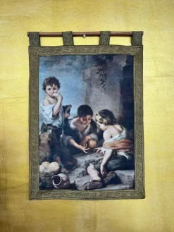 Pamono Murillo, Children Playing Dice, 1920, Oil on Canvas, Framed> Old Masters