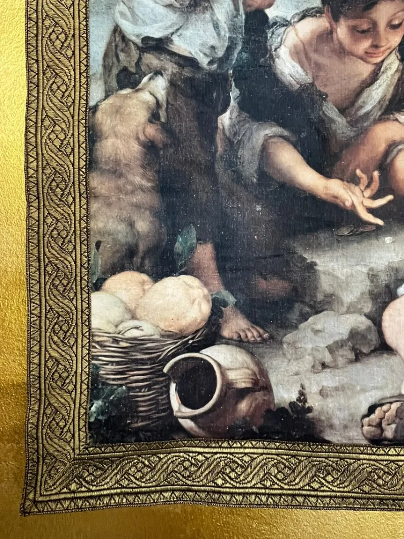 Pamono Murillo, Children Playing Dice, 1920, Oil on Canvas, Framed> Old Masters