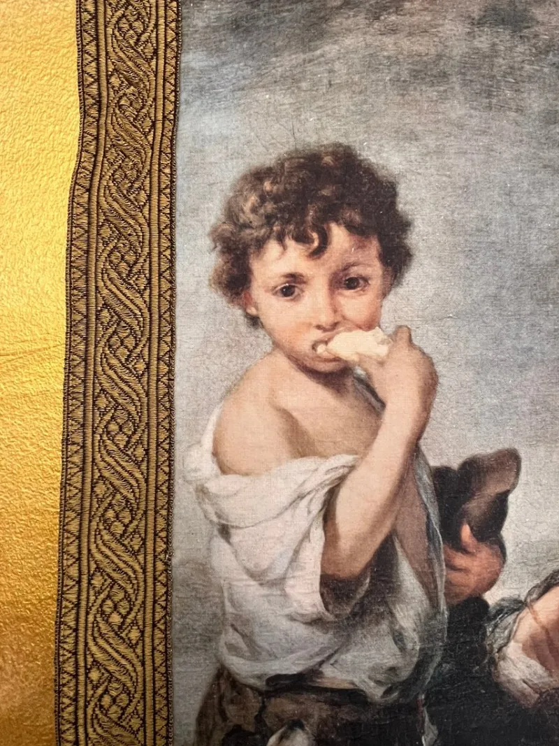 Pamono Murillo, Children Playing Dice, 1920, Oil on Canvas, Framed> Old Masters