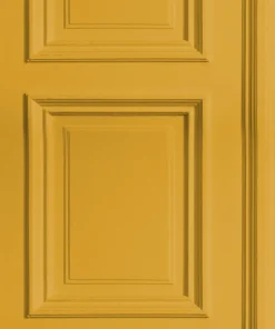 Clearance Pamono Mustard Panelling Wallpaper by Mineheart
