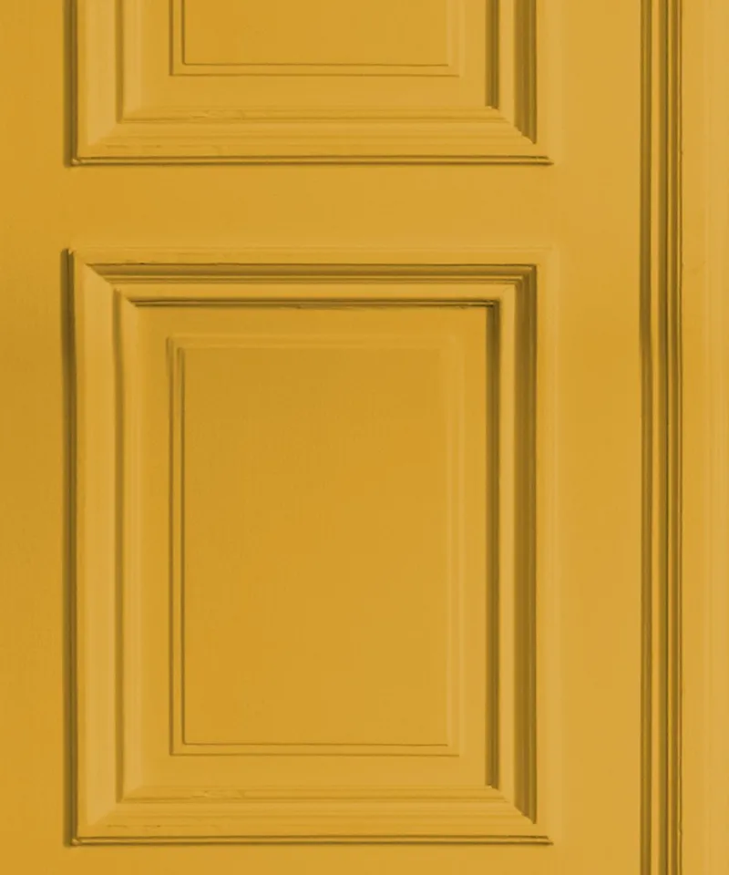 Clearance Pamono Mustard Panelling Wallpaper by Mineheart