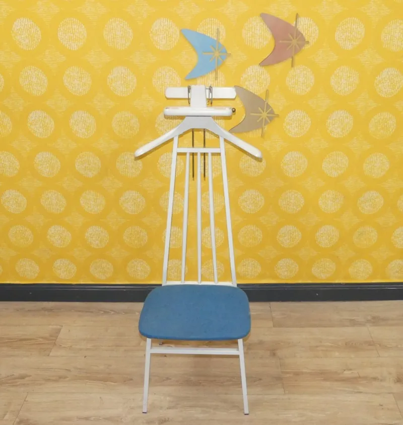 Pamono Mute Valet 1960s Wardrobe Clothes Rack with Seat Clothes Chair Clothes Fan Dressing Chair> Racks, Hooks & Valets