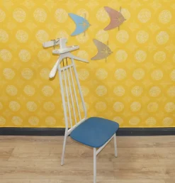 Pamono Mute Valet 1960s Wardrobe Clothes Rack with Seat Clothes Chair Clothes Fan Dressing Chair><noscript><img width=
