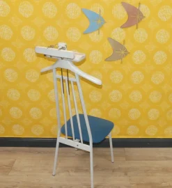 Pamono Mute Valet 1960s Wardrobe Clothes Rack with Seat Clothes Chair Clothes Fan Dressing Chair><noscript><img width=