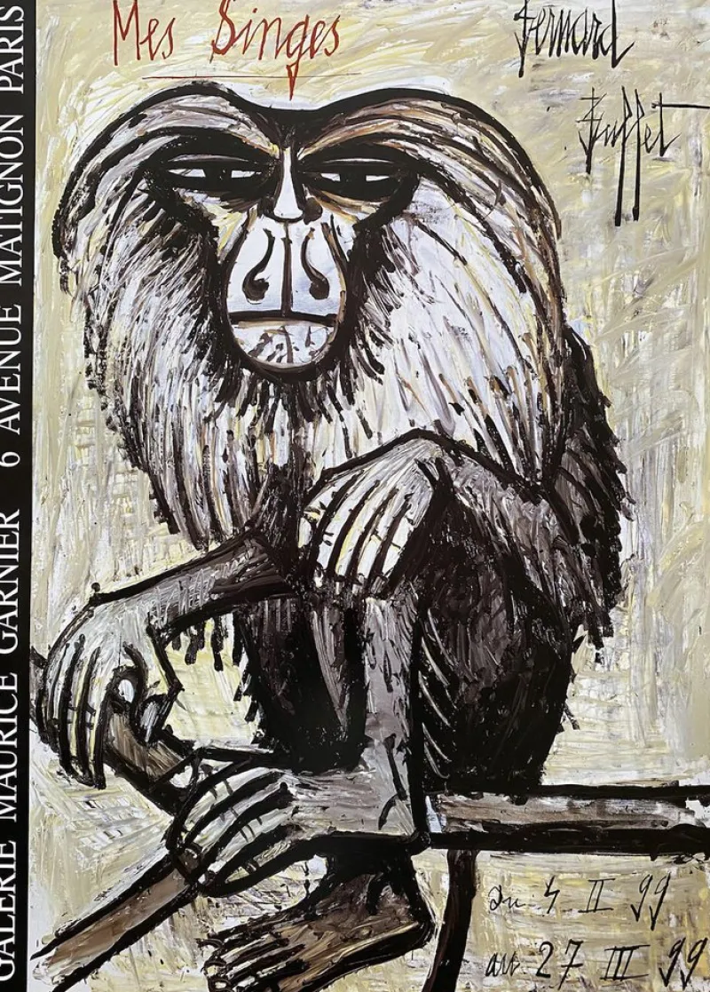 Pamono My Monkeys Exhibition Poster after Bernard Buffet> Posters