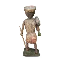 Pamono Myanmar Artist, Asian Shaman Figure, Late 1800s, Polychrome Wood><noscript><img width=