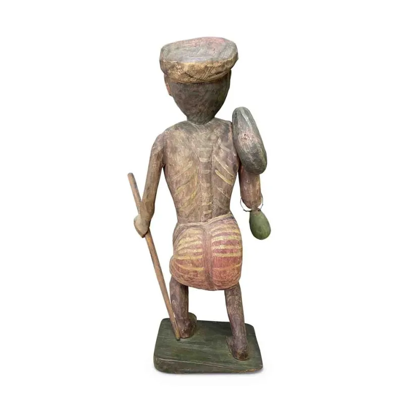 Pamono Myanmar Artist, Asian Shaman Figure, Late 1800s, Polychrome Wood> Sculpture