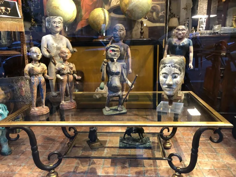 Pamono Myanmar Artist, Asian Shaman Figure, Late 1800s, Polychrome Wood> Sculpture