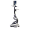 Clearance Pamono Mythological Figure Candlestick in Silver on Pearly Base