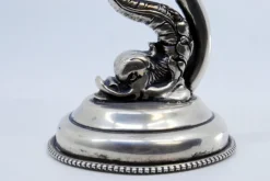 Clearance Pamono Mythological Figure Candlestick in Silver on Pearly Base