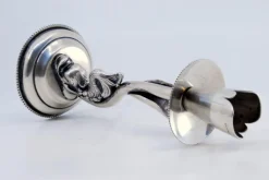 Clearance Pamono Mythological Figure Candlestick in Silver on Pearly Base