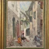Clearance Pamono Nalin, Interior Scene, 20th Century, Oil Painting on Panel, Framed