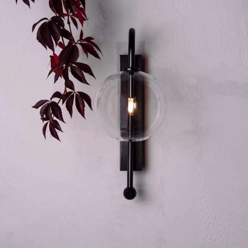 Pamono Naples Black Gunmetal Wall Sconce by Schwung> Wall Lights & Sconces