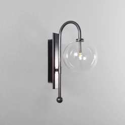 Pamono Naples Black Gunmetal Wall Sconce by Schwung><noscript><img width=