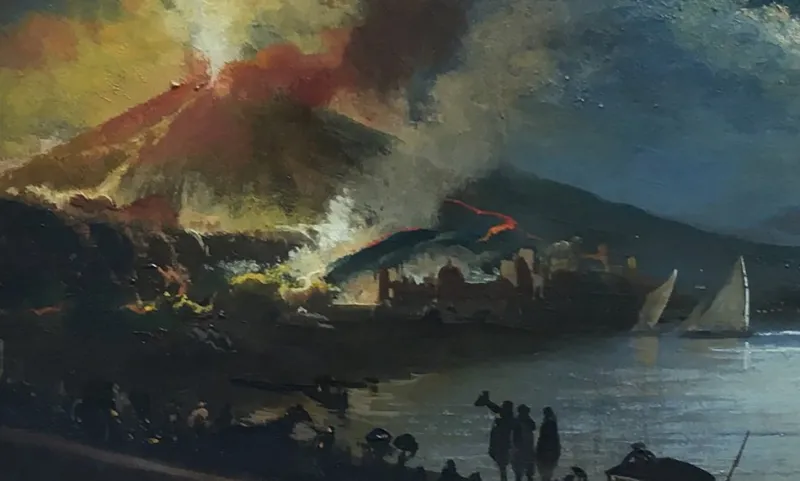Pamono Naples, Posillipo School, Italian Landscape, Oil on Canvas, Framed> Old Masters
