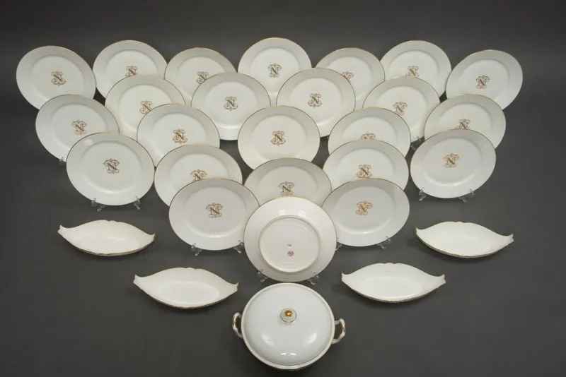 Sale Pamono Napoleon Dinner Service from Sevres, Set of 29