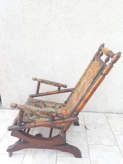 Discount Pamono Napoleon III Bamboo Style Rocking Chair