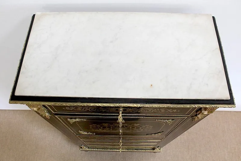 Pamono Napoleon III Blackened Wood Secretaire, 19th Century> Secretaires