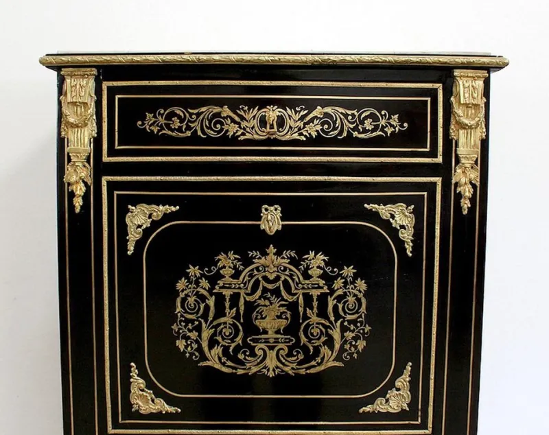 Pamono Napoleon III Blackened Wood Secretaire, 19th Century> Secretaires