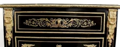 Pamono Napoleon III Blackened Wood Secretaire, 19th Century><noscript><img width=