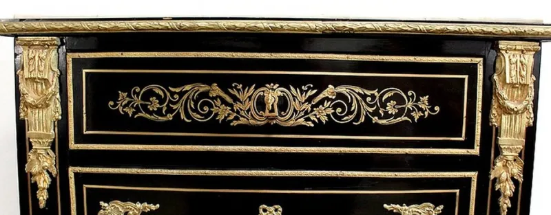 Pamono Napoleon III Blackened Wood Secretaire, 19th Century> Secretaires
