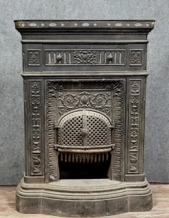 Pamono Napoleon III Cast Iron Fireplace Mantel, 1880