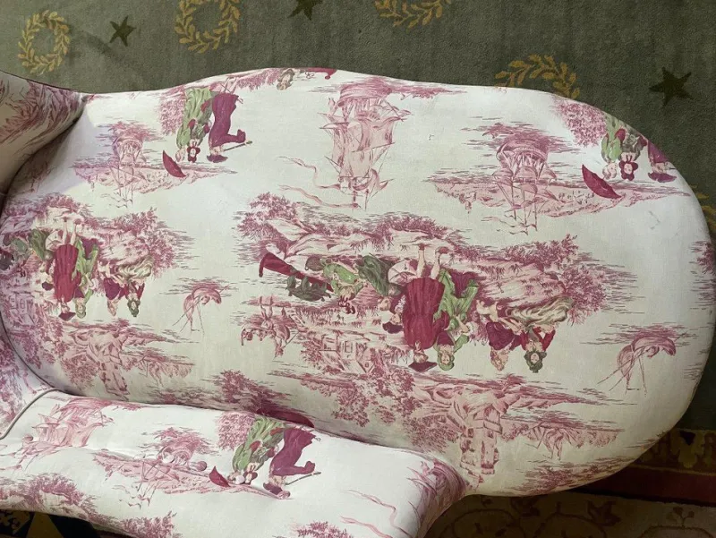 Online Pamono Napoleon III Chaise Lounge in Toile De Jouy