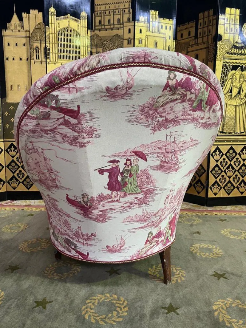 Online Pamono Napoleon III Chaise Lounge in Toile De Jouy