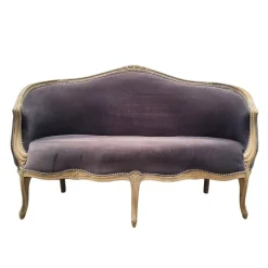 Sale Pamono Napoleon III Corbeille Sofa in Grey Oak, France, 1990s
