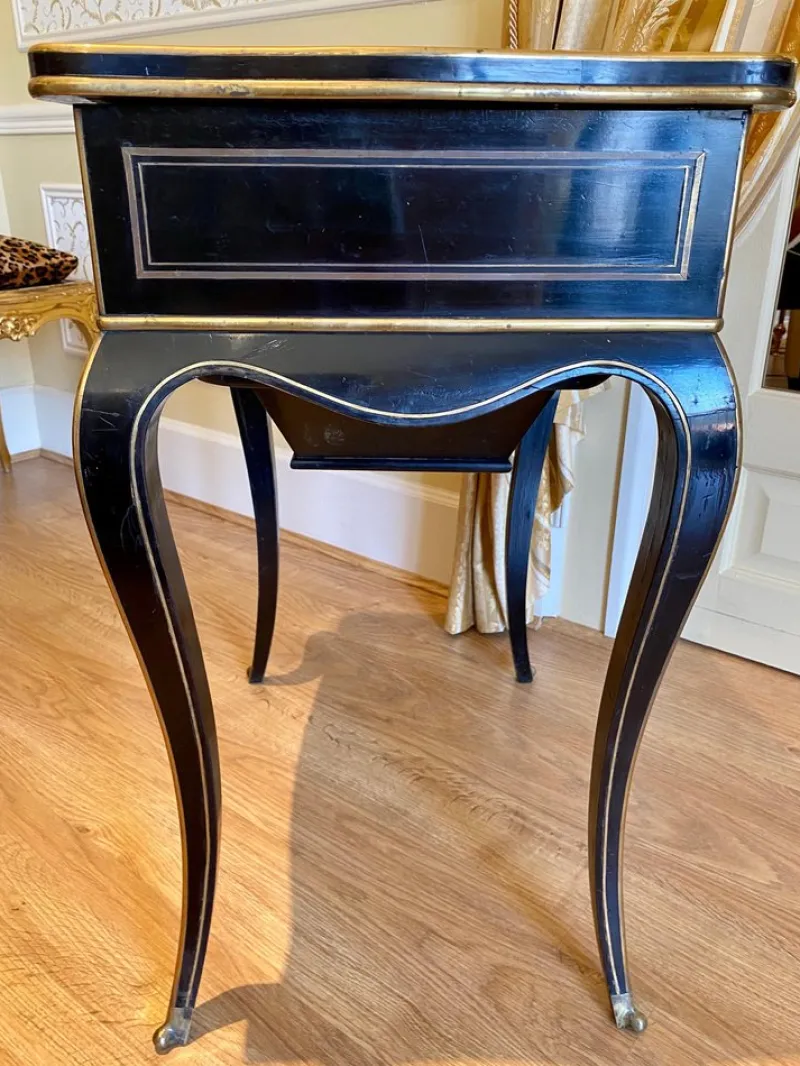 Pamono Napoleon III Ebony Worktable / Vanity Table from Diehl, Paris, 19th Century> Worktables & Workbenches