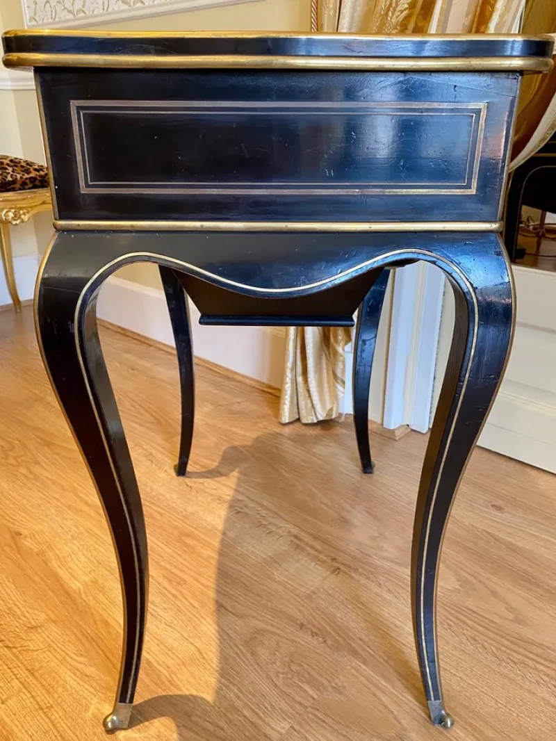 Pamono Napoleon III Ebony Worktable / Vanity Table from Diehl, Paris, 19th Century> Worktables & Workbenches
