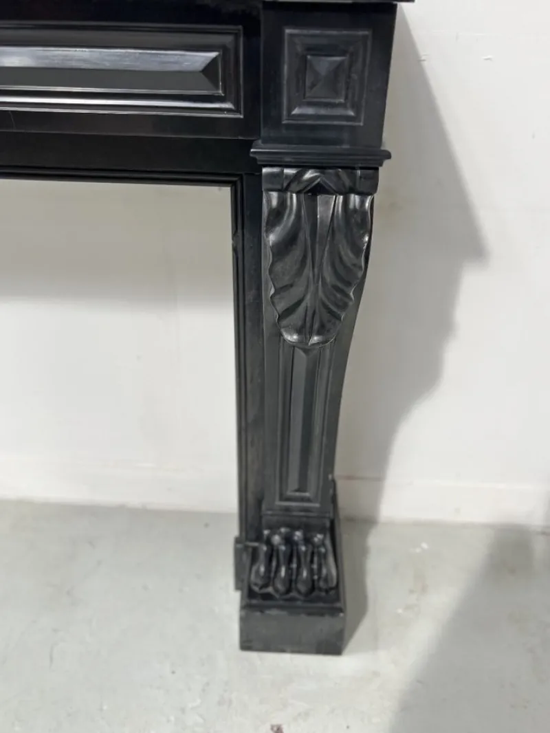 Best Pamono Napoleon III Fireplace with Claw Feet in Black Marble, 19th Century