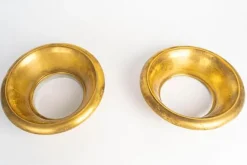 Pamono Napoleon III Gilt Bronze Vase Tops, 19th Century, Set of 2><noscript><img width=