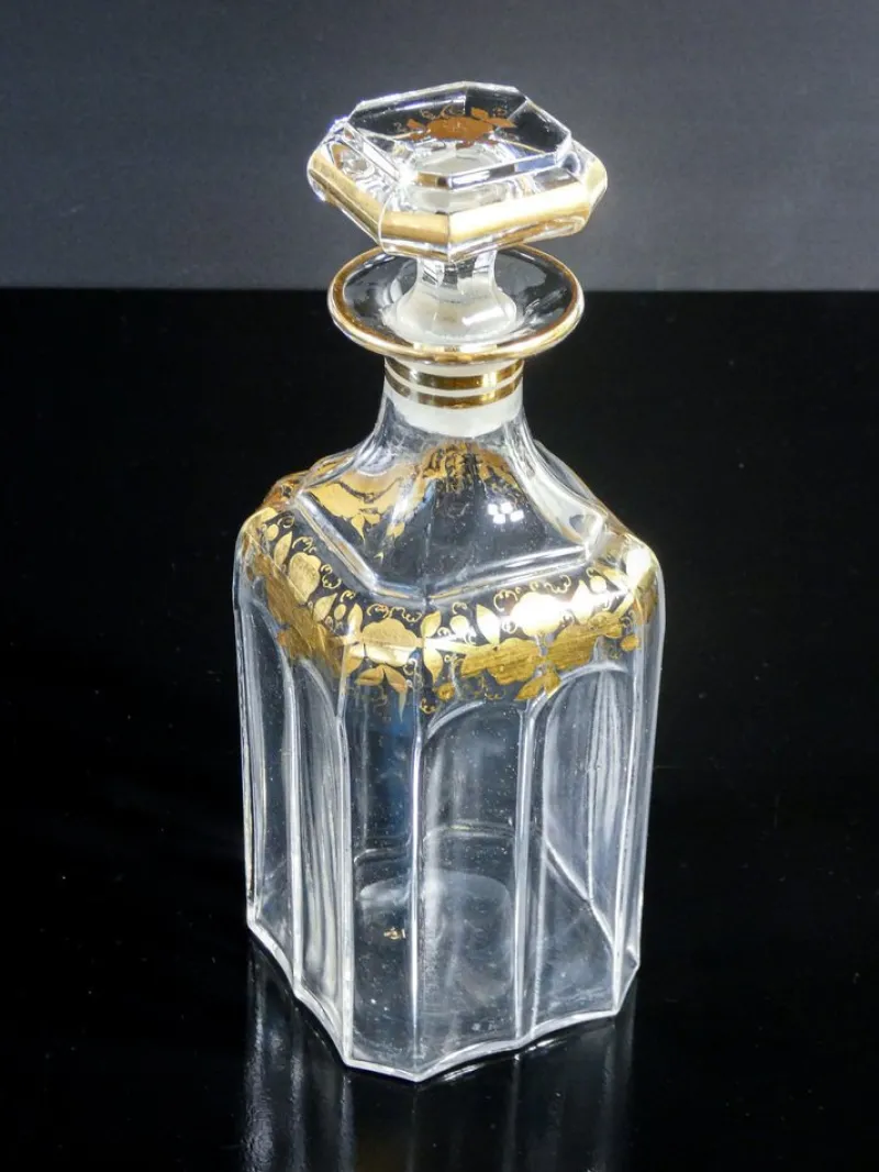 Pamono Napoleon III Liquor Cellar in Baccarat Glass, Set of 20> Bottles, Carafes & Jugs
