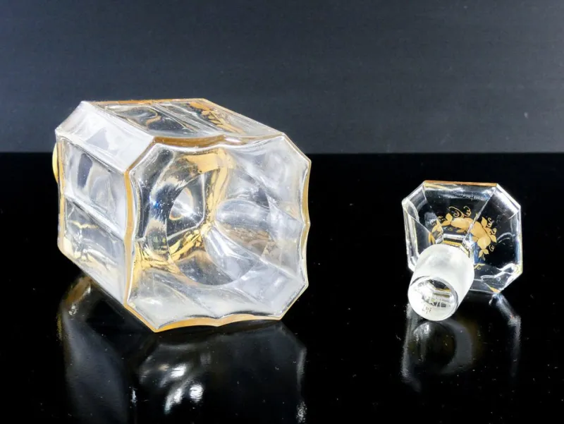 Pamono Napoleon III Liquor Cellar in Baccarat Glass, Set of 20> Bottles, Carafes & Jugs