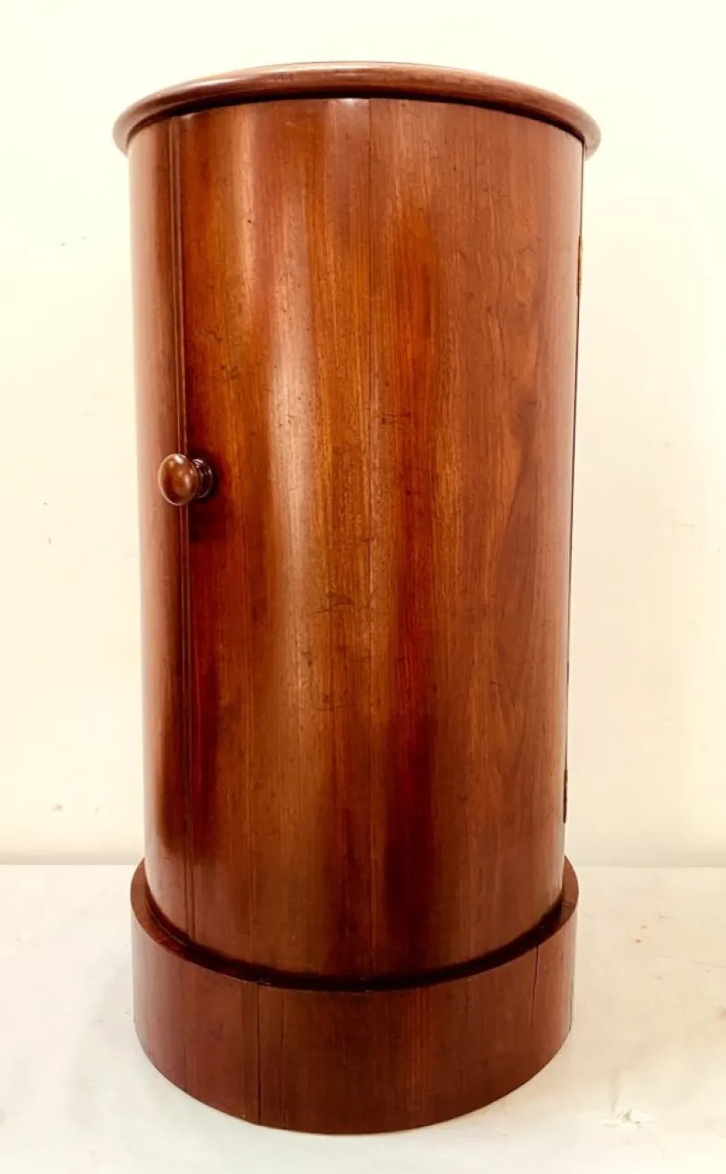 New Pamono Napoleon III Mahogany and Veneer Bedside Table, 19th Century