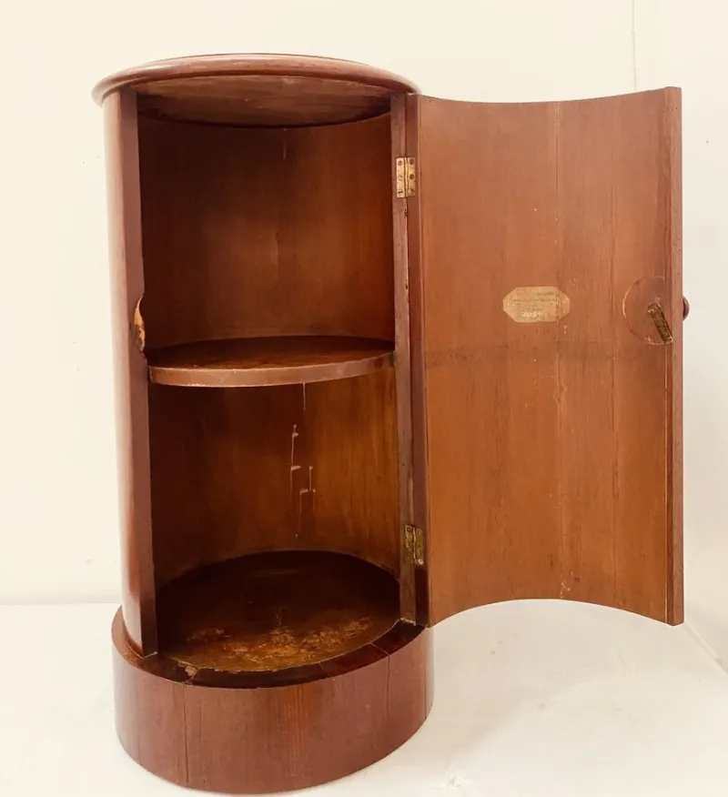 New Pamono Napoleon III Mahogany and Veneer Bedside Table, 19th Century