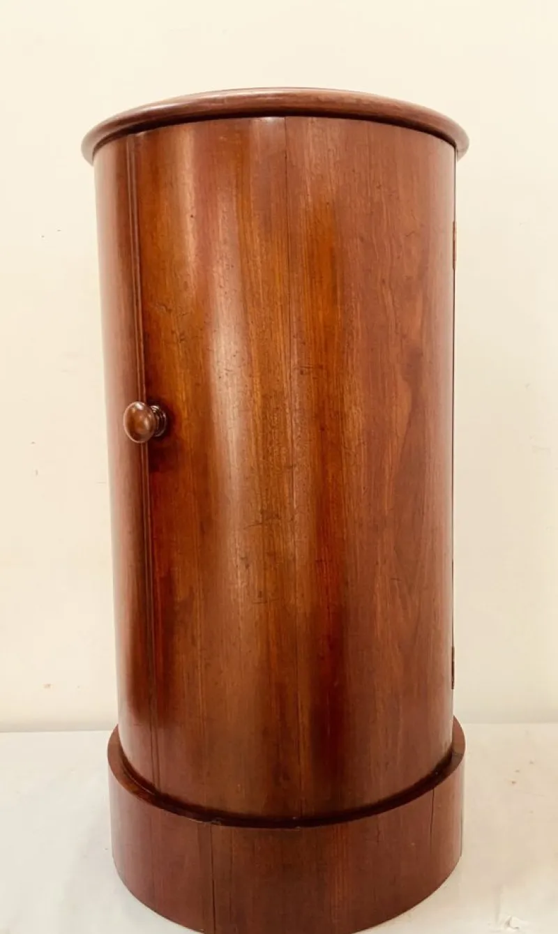 New Pamono Napoleon III Mahogany and Veneer Bedside Table, 19th Century