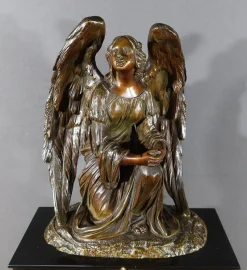 Pamono Napoleon III Marble and Bronze Clock><noscript><img width=