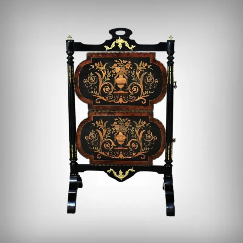 Sale Pamono Napoleon III Marquetry Serving Trolley, 19th Century