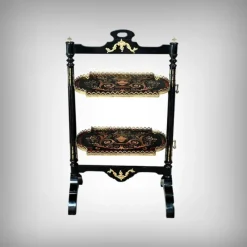 Sale Pamono Napoleon III Marquetry Serving Trolley, 19th Century